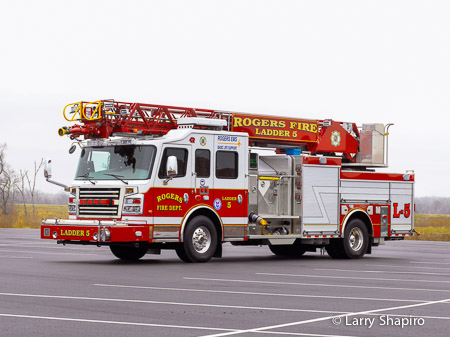 Rogers Fire Department Arkansas apparatus fire trucks Rosenbauer Commander Larry Shapiro photography shapirophotography.net